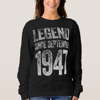 Sudadera Vintage 1947 Cumpleaños Leyenda Nacida Desde