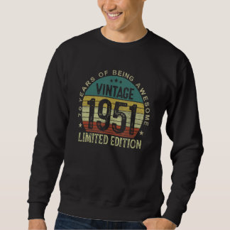 Sudadera Vintage 1951 70th Birthday Gifts for Men Women 70