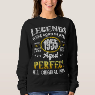 Sudadera Vintage 1955 Abril 67 Años Hombres Y Mujeres 67