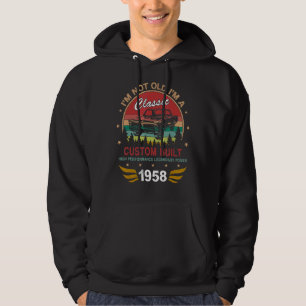 Sudadera Vintage 1958 Birthday Classic Car Para Leyendas Na