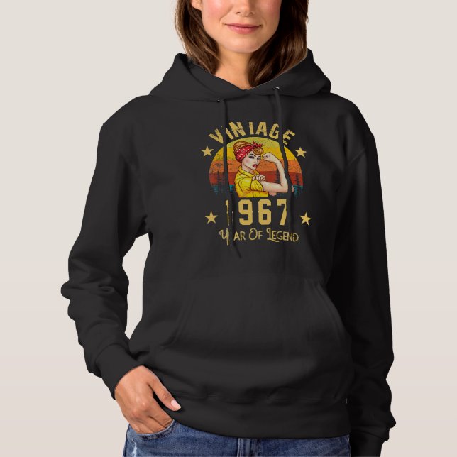 Sudadera Vintage 1967 Año De Leyenda Cumpleaños 55 (Anverso)