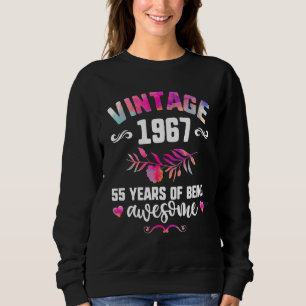 Sudadera Vintage 1967 Mujeres 55 Años De Ser Increíble