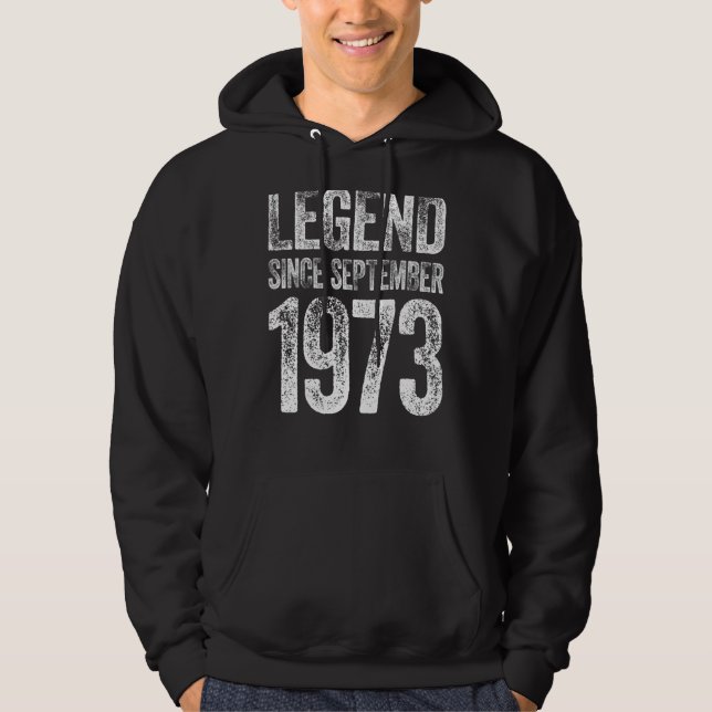 Sudadera Vintage 1973 Cumpleaños Leyenda Nacida Desde (Anverso)