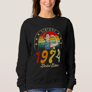 Sudadera Vintage 1974 1974 48th B Day 48 Years