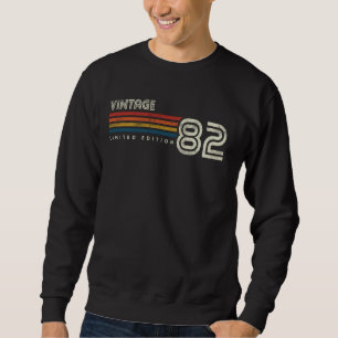 Sudadera Vintage 1982 Cumpleaños de la banda de pecho