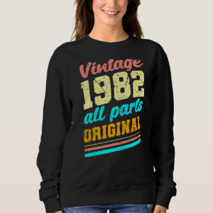 Sudadera Vintage 1982 todas las partes original 40 años 40º