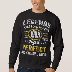 Sudadera Vintage 1983 Abril 39 Años Hombres Y Mujeres De Ed