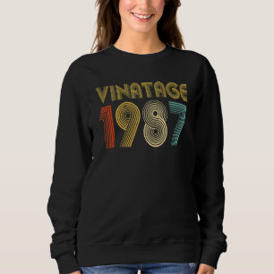 Sudadera Vintage 1987 Niños y Chicas de 35 años