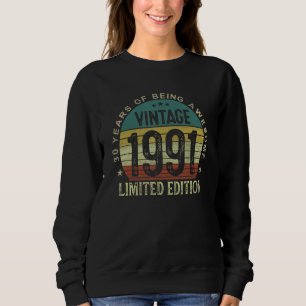 Sudadera Vintage 1991 30th Birthday Gifts For Men 30