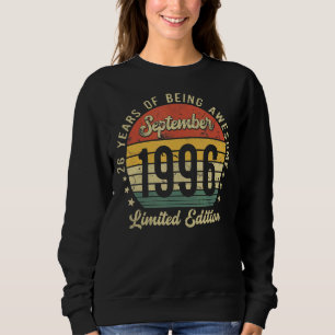 Sudadera Vintage 1996 Septiembre 1996 26º cumpleaños