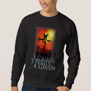 Sudadera Vintage 1 Cross 3 Nails Perdonado Fe Sunshine