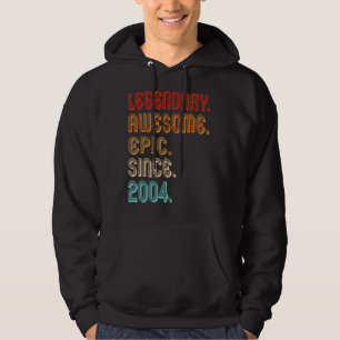 Sudadera Vintage 2004 18th Birthday Legendary Awesome Epic