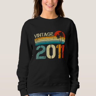 Sudadera Vintage 2011 11th Birthday Gift Boys Chicas Retro 