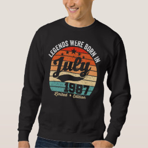 Sudadera Vintage 35th Birthday Legends Nacieron El 19 De Ju