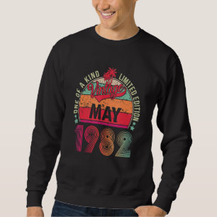 Sudadera Vintage 40th Birthday Awesome Since May 1982 1