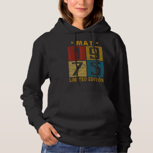 Sudadera Vintage 47 Aniversario Mayo 1975 Nacido En 1975 47