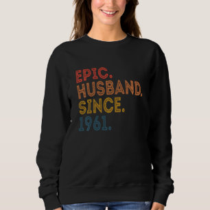 Sudadera Vintage 60 Aniversario Boda Epic Husband S