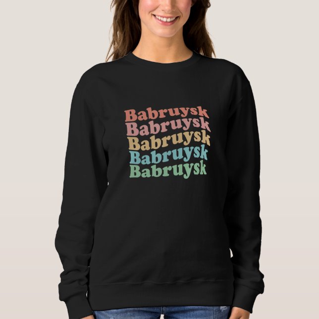 Sudadera Vintage 70's Belarus Hippie City - Retro Babruysk (Anverso)