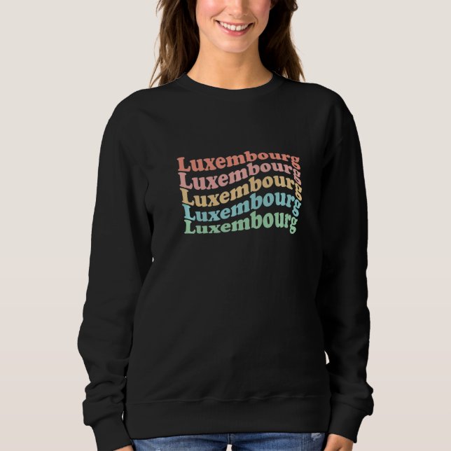Sudadera Vintage 70's Luxembourg Hippie City - Retro Luxemb (Anverso)
