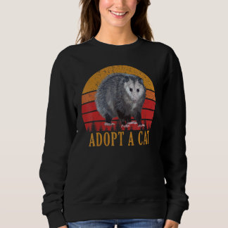 Sudadera Vintage Adopt A Cat Possum