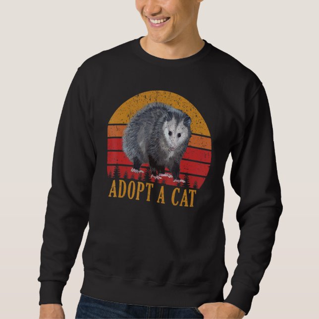 Sudadera Vintage Adopt A Cat  Possum (Anverso)