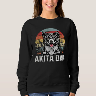 Sudadera Vintage Akita Dad Retro Sunset Fathers Day