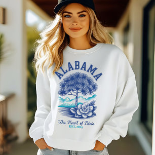 Sudadera Vintage Alabama – The Heart of Dixie with Camellia