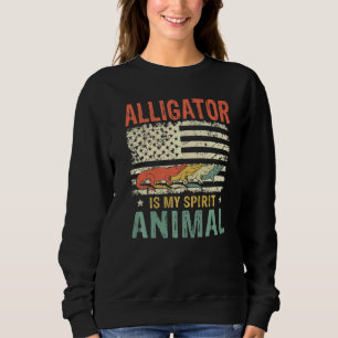 Sudadera Vintage Alligator Spirit Animal Retro Nosotros Est