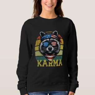 Sudadera Vintage American Raccoon Music Bandera Estadounide