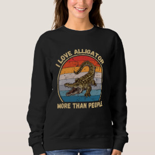 Sudadera Vintage, amo a los lagartos más que a la gente de