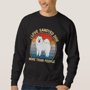 Sudadera Vintage, amo a Samoyed más que a la gente que Samo