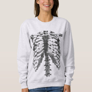 Sudadera Vintage Anatomical Rib Cage Sketch Design