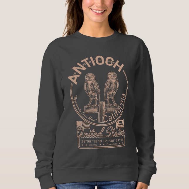 SUDADERA VINTAGE ANTIOCHO CALIFORNIA - BURROWL (Anverso)