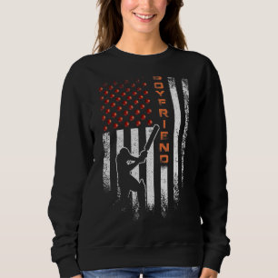 Sudadera Vintage Bandera Estadounidense Orgullosa Novio De