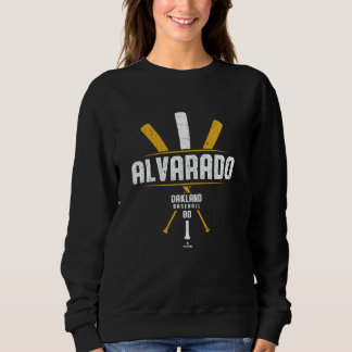 Sudadera Vintage Baseball Bat Gameday Elvis Alvarado Oaklan