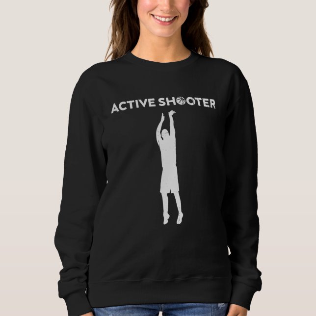 Sudadera Vintage Basketball Player Active Shooter Basketbal (Anverso)