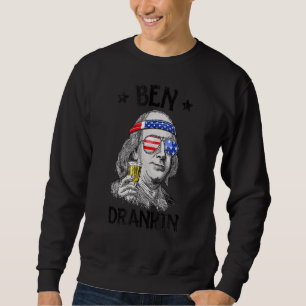 Sudadera Vintage Ben Drankin 4 De Julio Benjamin Franklin