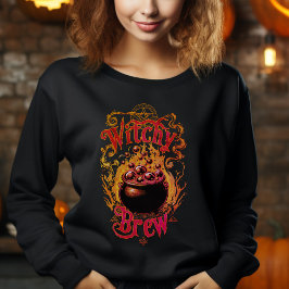 Sudadera Vintage Black Naranja Women Witch Halloween Costum