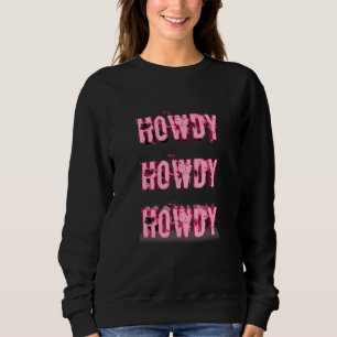 Sudadera Vintage blanco howdy rodeo occidental país sureño