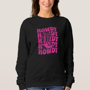 Sudadera Vintage Blanco Howdy Rodeo Occidental País Sureño