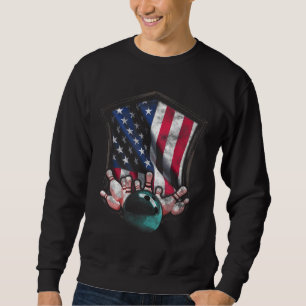 Sudadera Vintage Bowling American Bandera Bowling