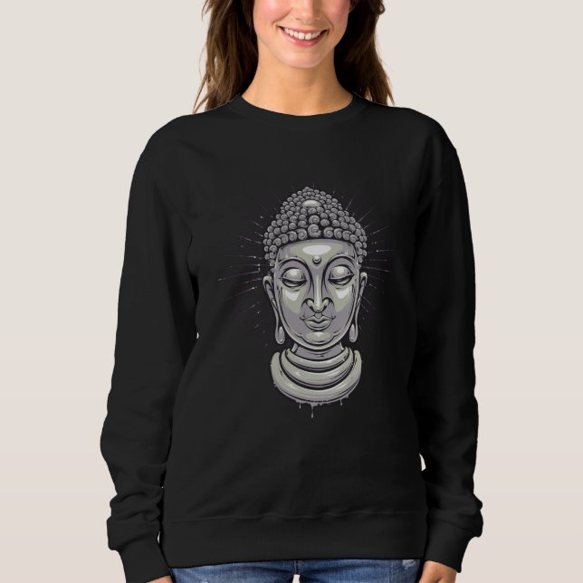 Sudadera Vintage Buda, meditación budista (Anverso)