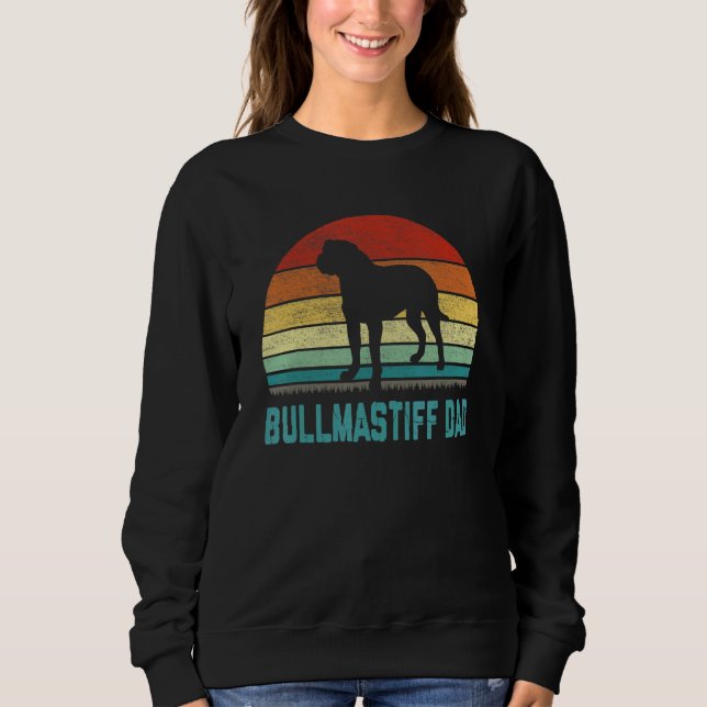 Sudadera Vintage Bullmastiff Dad  Dog (Anverso)