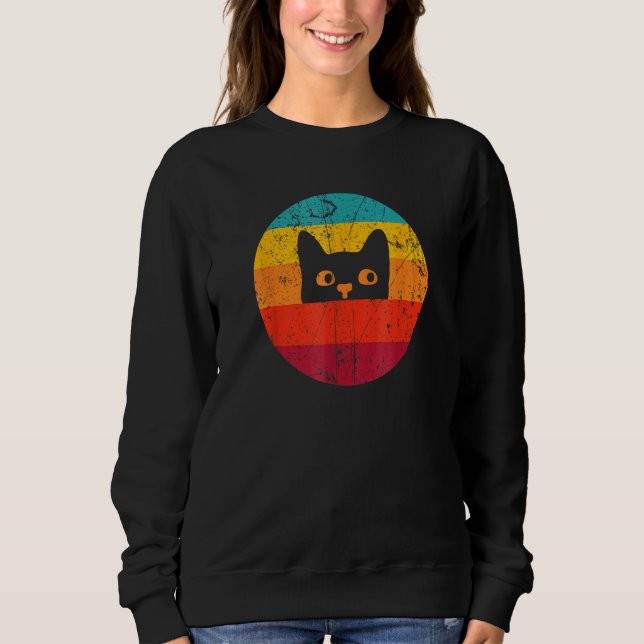 Sudadera Vintage  Cat  Retro Vintage (Anverso)