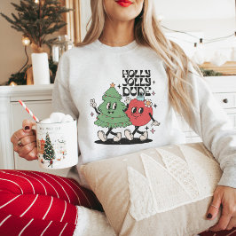 Sudadera Vintage Christmas Tree Holly Jolly Dude