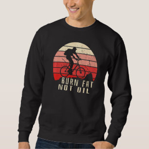 Sudadera Vintage ciclista de montaña dice que la grasa quem