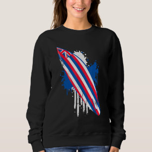 Sudadera Vintage con bandera hawaiana - Surf
