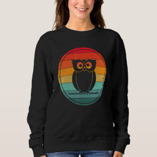 Sudadera Vintage con estilo búho retro de pájaro