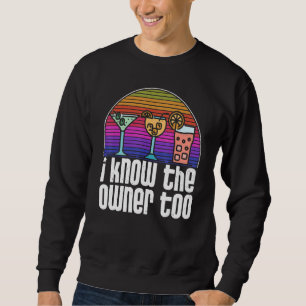 Sudadera Vintage conozco al dueño también club bar barman B