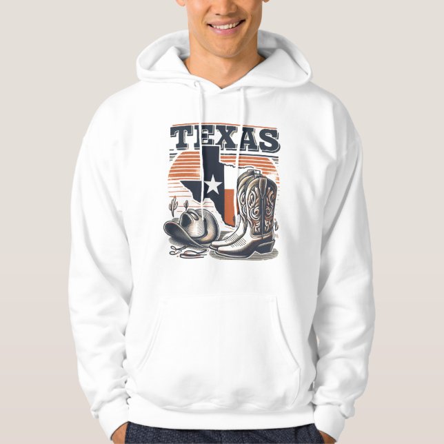 Sudadera Vintage Cowboy Texas (Anverso)